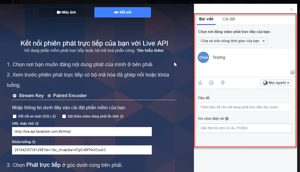 Hướng dẫn live stream từ file video có sẵn lên Facebook bằng phần mềm OBS