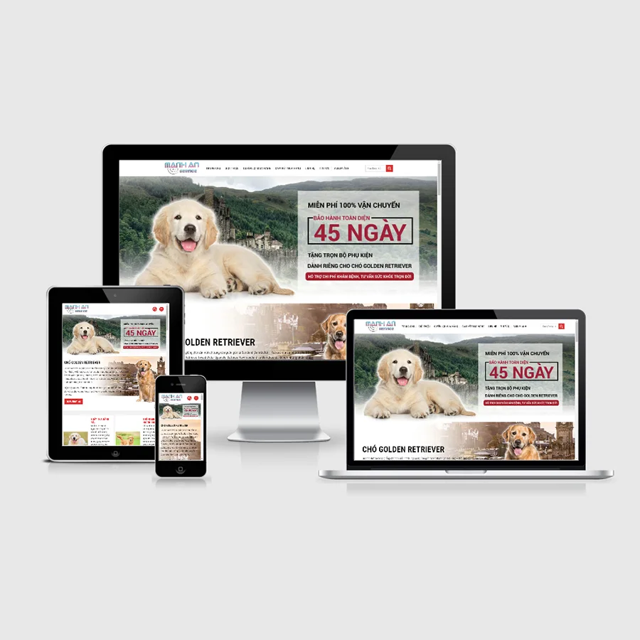 Thiết Kế Website Bán Chó Cảnh MA-197