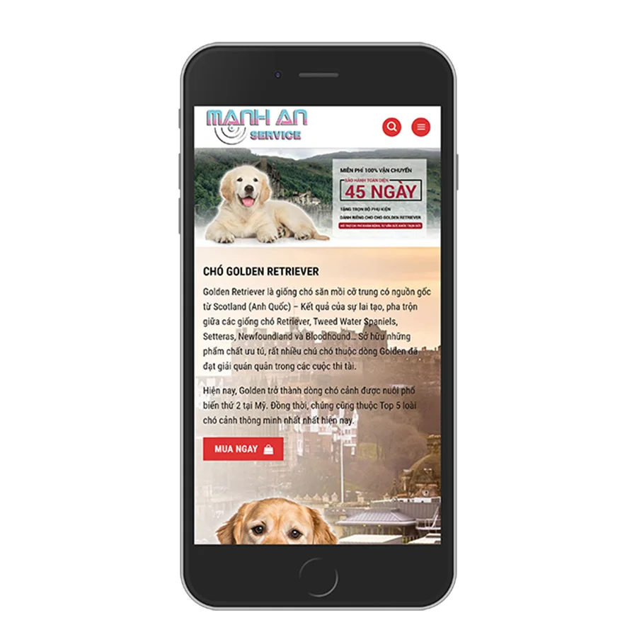 Thiết Kế Website Bán Chó Cảnh MA-197