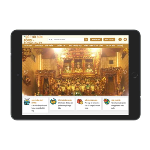 Mẫu Website Bán Đồ Thờ Tượng Phật MA-187