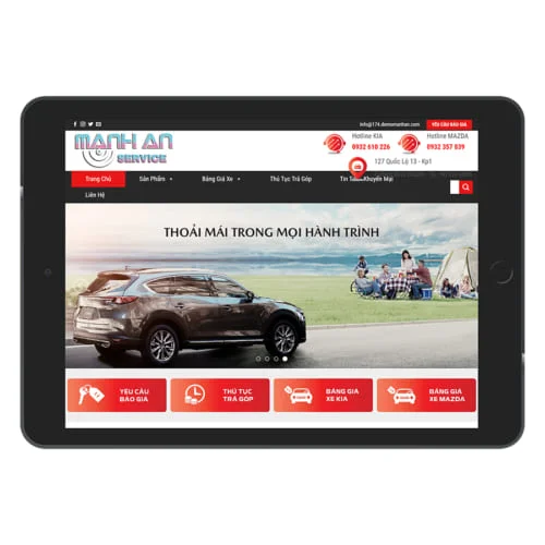 Mẫu Website Bán Xe Oto MA-174