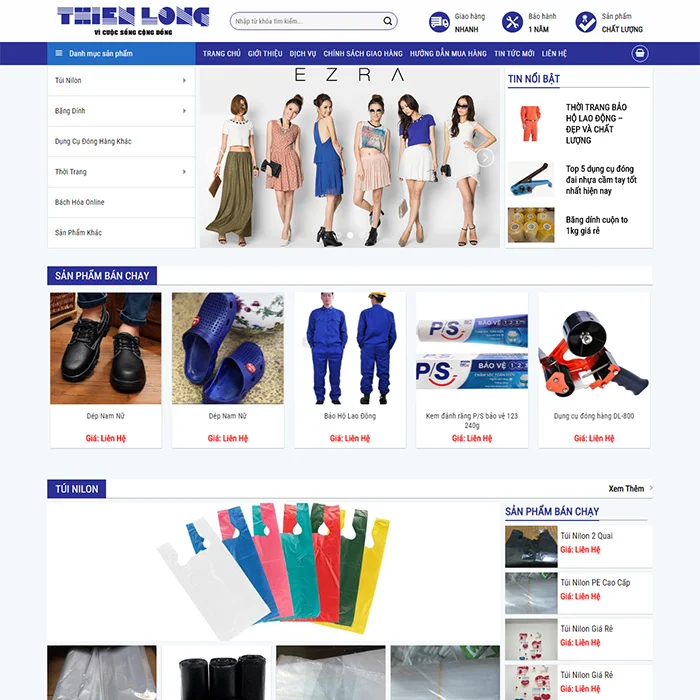 Thiết Kế Website Bao Bì Nilon MA-196