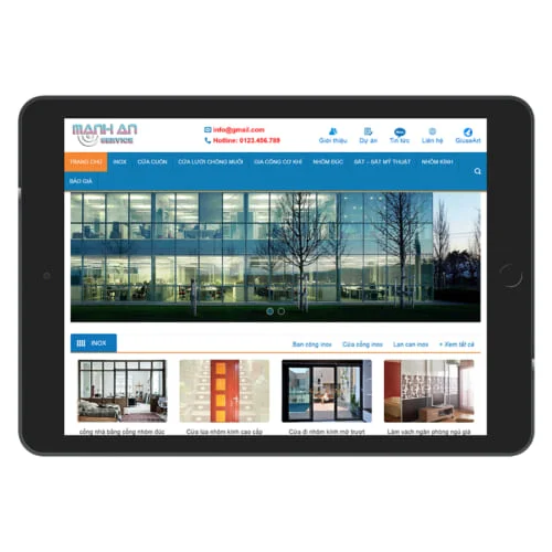 Mẫu Website Cơ Khí - Nhôm Kính MA-017