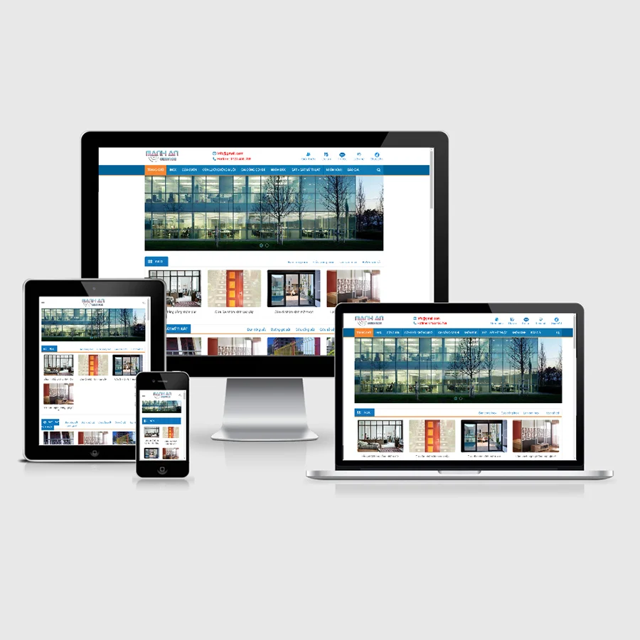 Thiết Kế Website Cơ Khí - Nhôm Kính MA-017