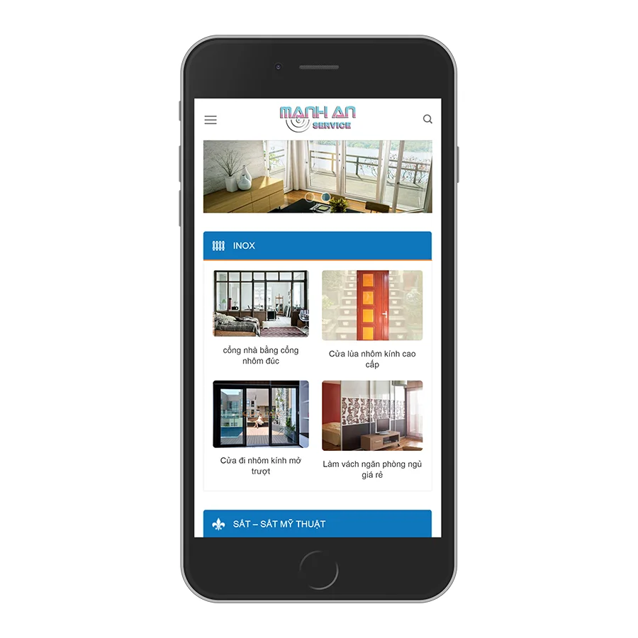 Thiết Kế Website Cơ Khí - Nhôm Kính MA-017