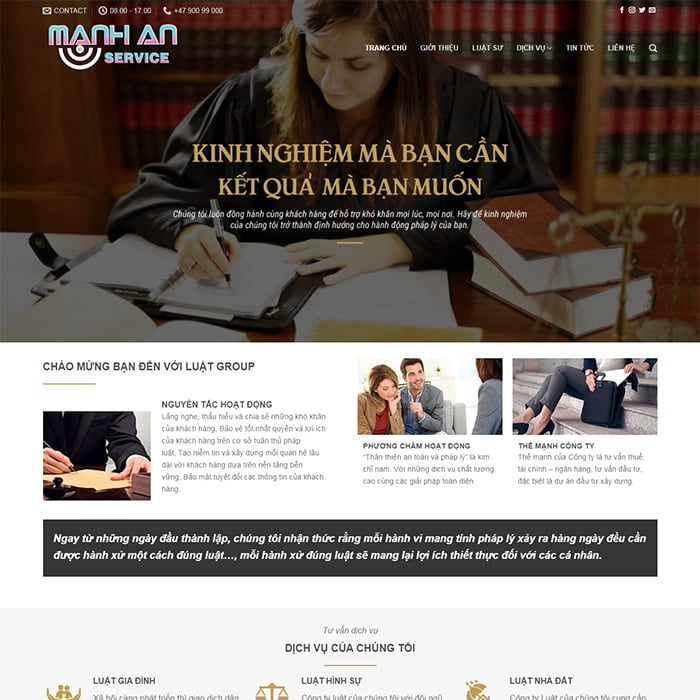 Mẫu Website Công Ty Luật Sư MA-059
