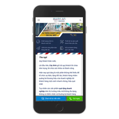 Mẫu Website Decal Dán Kính MA-022
