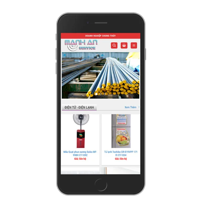 Thiết Kế Website Đồ Điện Tử, Vật Liệu Xây Dựng MA-131