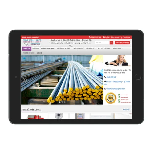 Mẫu Website Đồ Điện Tử, Vật Liệu Xây Dựng MA-131