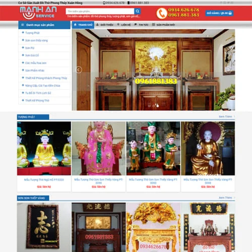 Thiết Kế Website Đồ Thờ MA-138