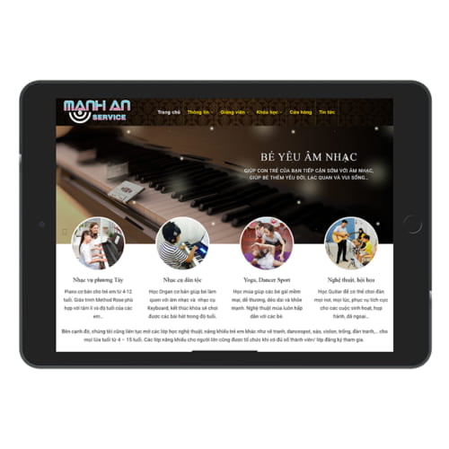Mẫu Website Học Piano, Đào Tạo Năng Khiếu Âm Nhạc MA-072