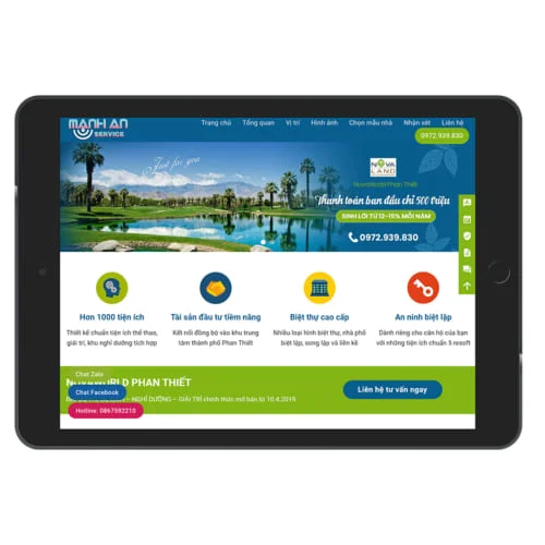 Mẫu Website Landing Page Bất Động Sản MA-010