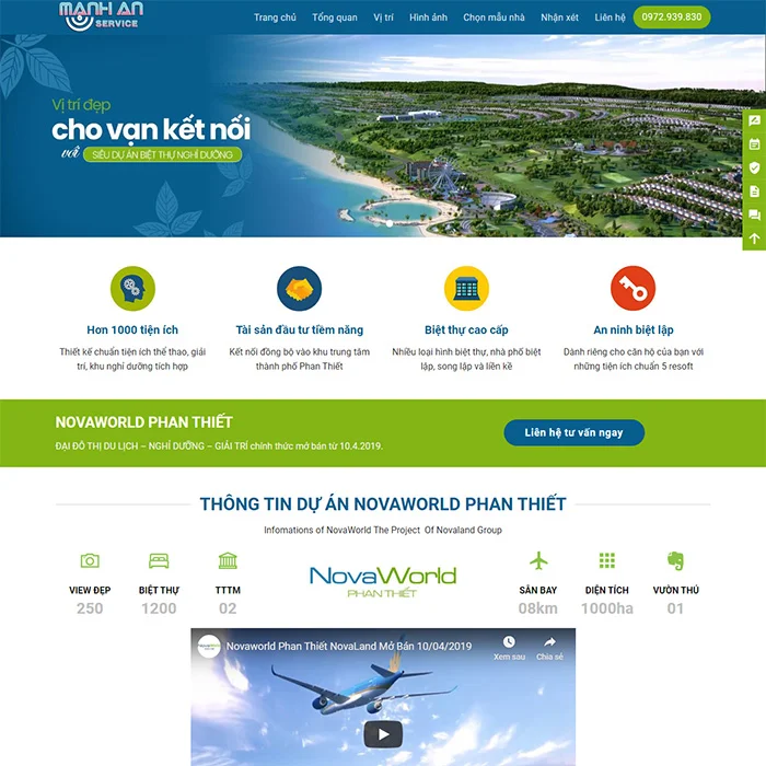 Thiết Kế Website Bất Động Sản MA-010