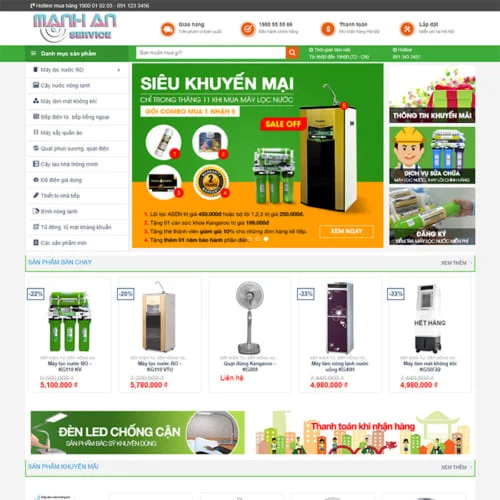 Thiết Kế Website Máy Lọc Nước - Điện Máy MA-058 Thiết Kế Website Máy Lọc Nước - Điện Máy MA-058