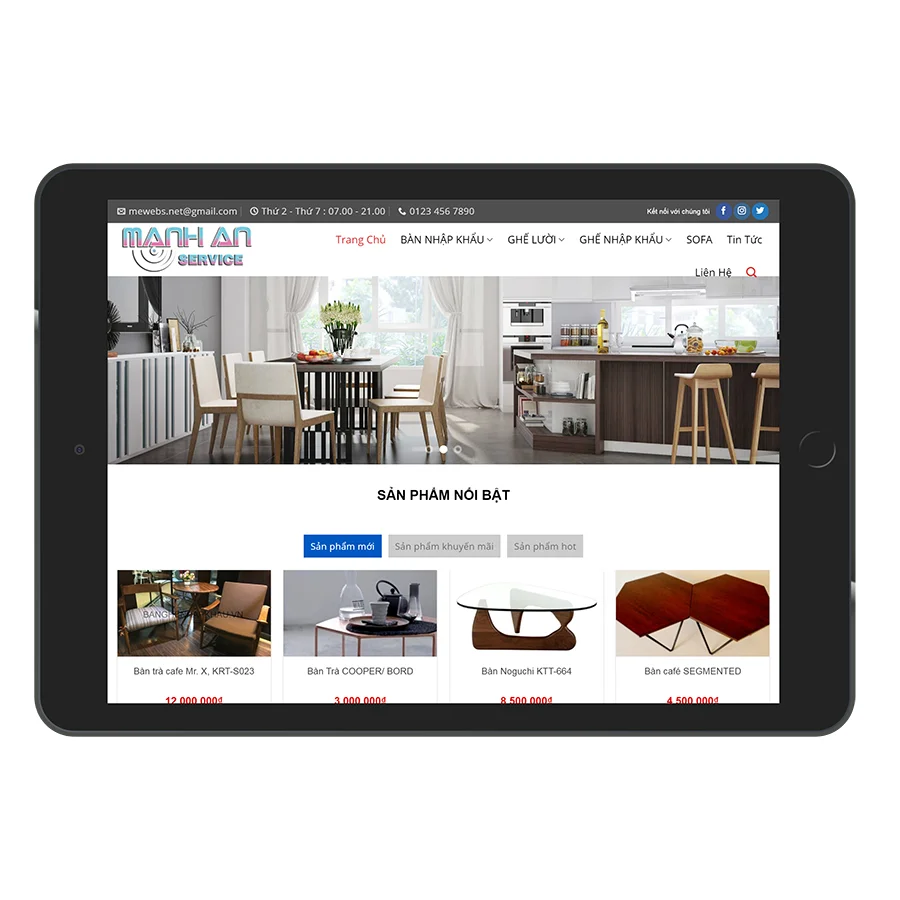 Thiết Kế Website Nội Thất MA-007