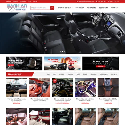 Mẫu Website Nội Thất Oto MA-070