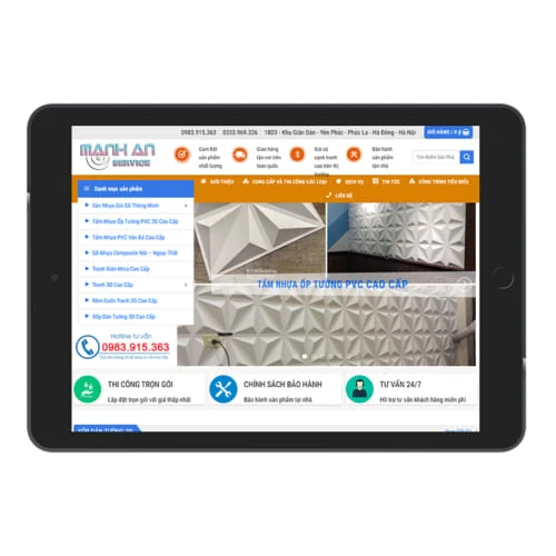 Mẫu Website Nội Thất Trang Trí 3D MA-168