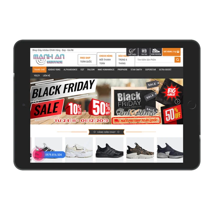 Thiết Kế Website Shop Giày Adidas MA-145
