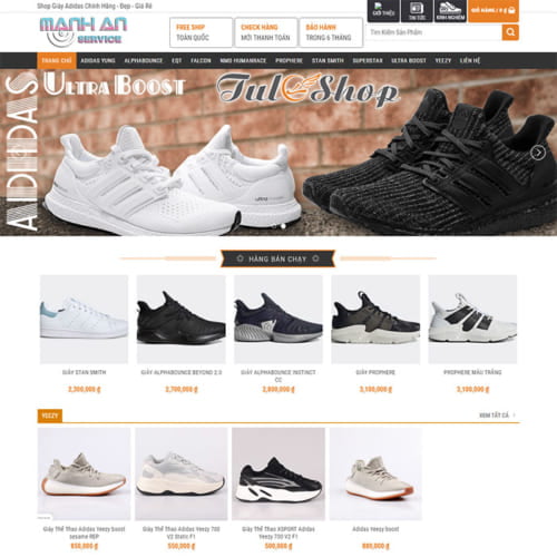 Mẫu Website Shop Giày Adidas MA-145