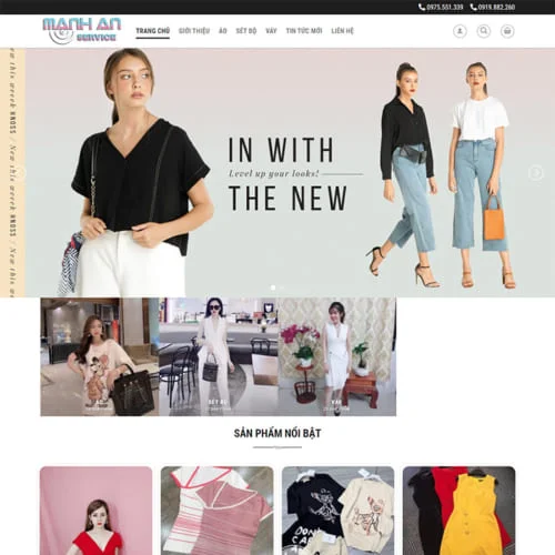 Thiết Kế Website Shop Quần Áo MA-140