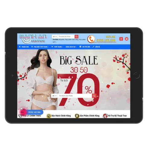 Mẫu Website Shop Thời Trang MA-115