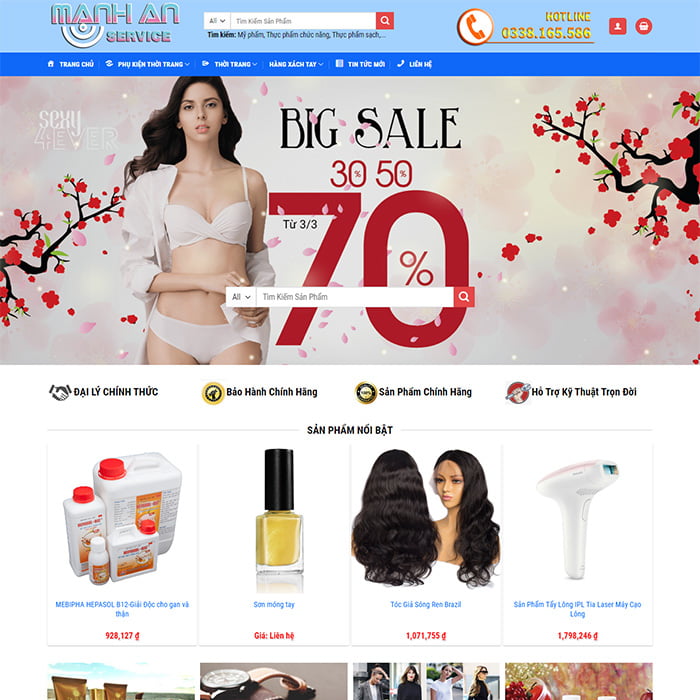Mẫu Website Shop Thời Trang MA-115