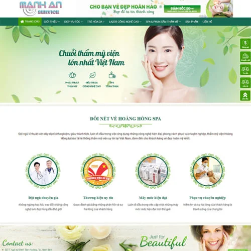 Mẫu Website Spa, Thẩm Mỹ Viện MA-078