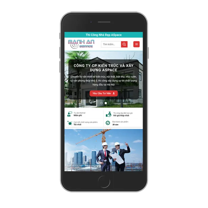 Thiết Kế Website Thi Công Nhà Đẹp MA-183