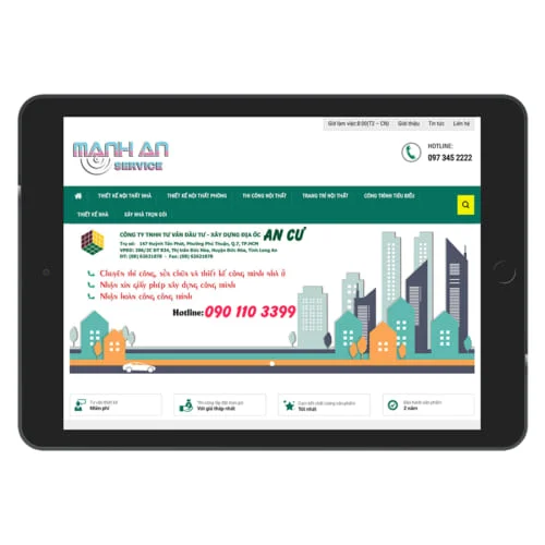 Mẫu Website Thiết Kế Kiến Trúc, Nội Thất MA-069