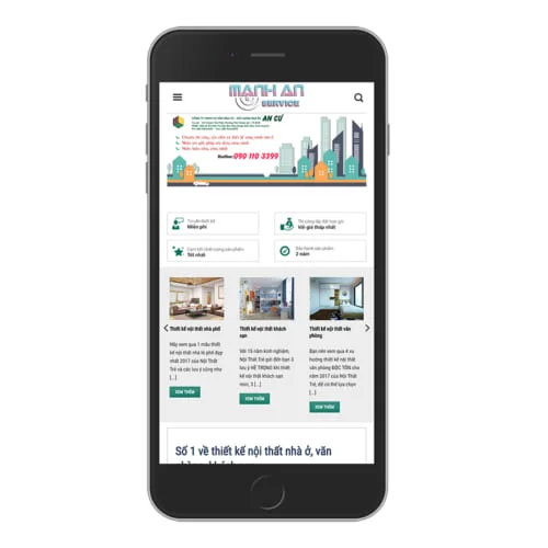 Mẫu Website Thiết Kế Kiến Trúc, Nội Thất MA-069
