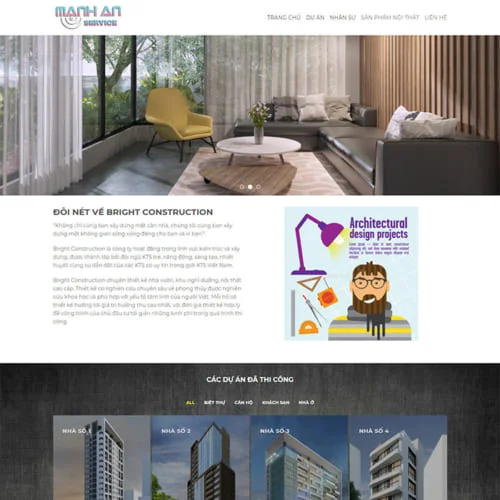 Thiết Kế Website Thiết Kế Kiến Trúc Và Nội Thất MA-054