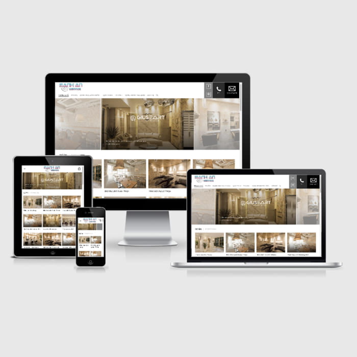 Mẫu Website Thiết kế nội thất, bán nội thất MA-033