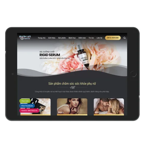 Mẫu Website Thực Phẩm Chức Năng MA-108