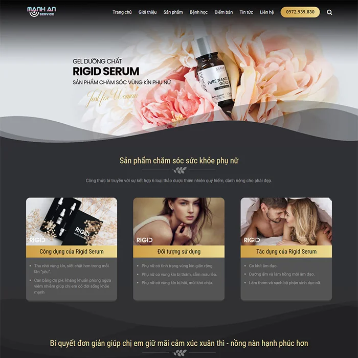 Thiết Kế Website Thực Phẩm Chức Năng MA-108