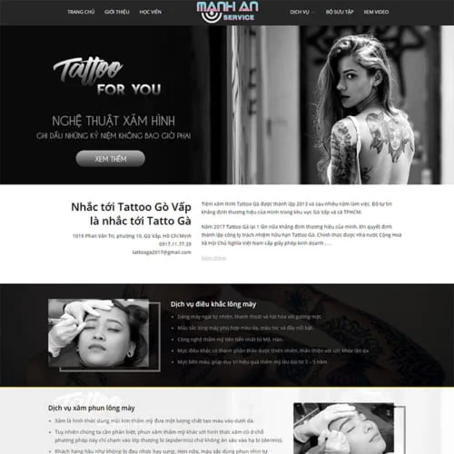 Thiết Kế Website Xăm Hình, Tattoo MA-081