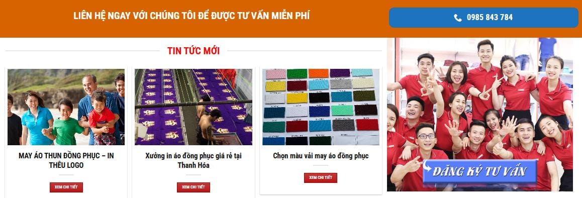 Thiết Kế Website Áo Đồng Phục MA-105