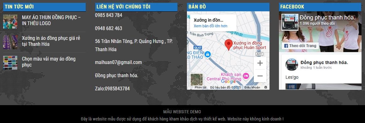 Thiết Kế Website Áo Đồng Phục MA-105