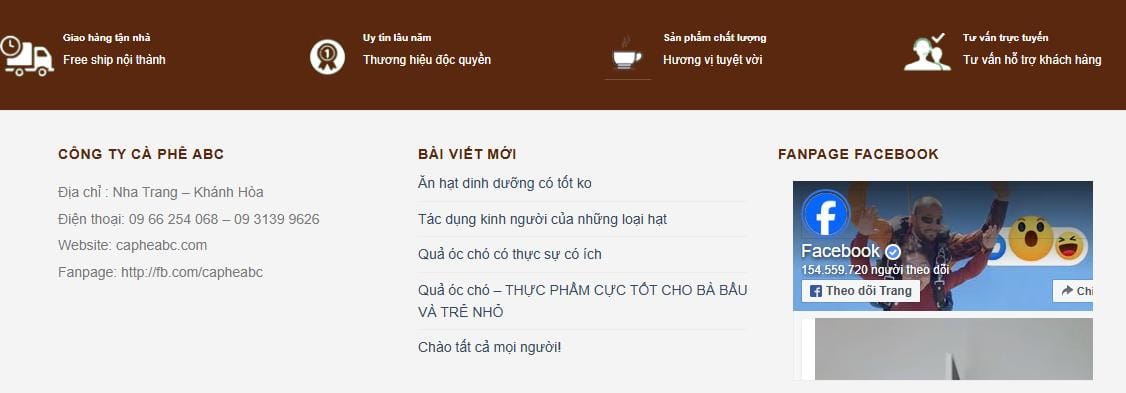 Thiết Kế Website Bán Nguyên Liệu Cafe - Cafe Rang Xay MA-014