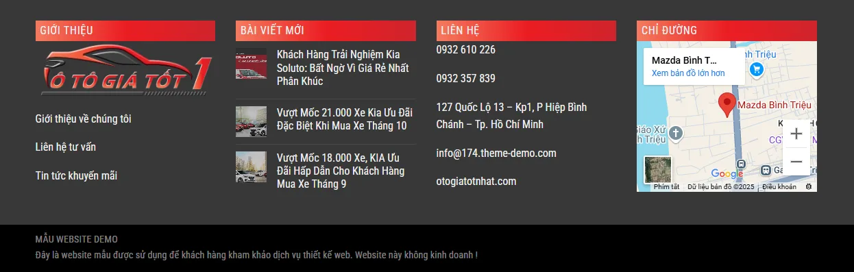 Thiết Kế Website Bán Xe Oto MA-174