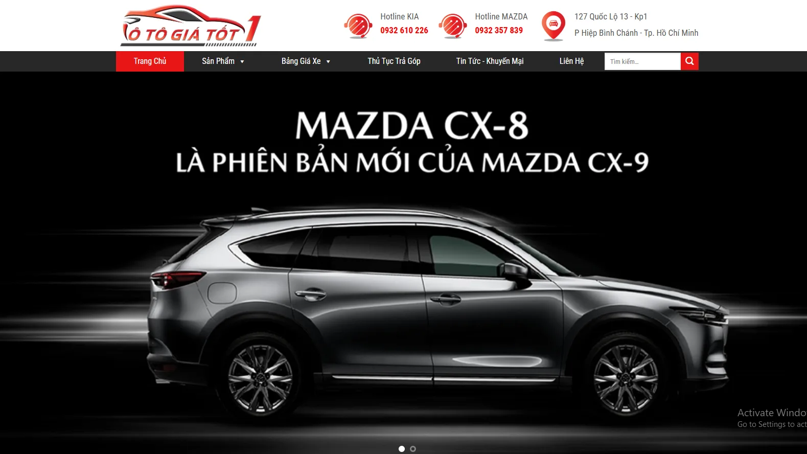 Thiết Kế Website Bán Xe Oto MA-174