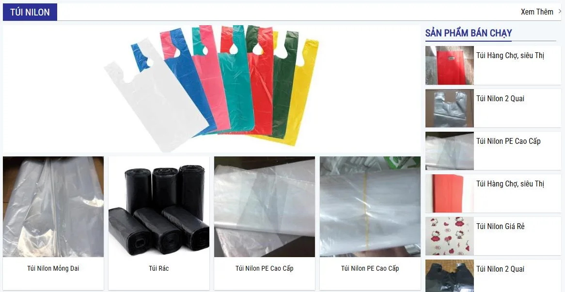 Thiết Kế Website Bao Bì Nilon MA-196