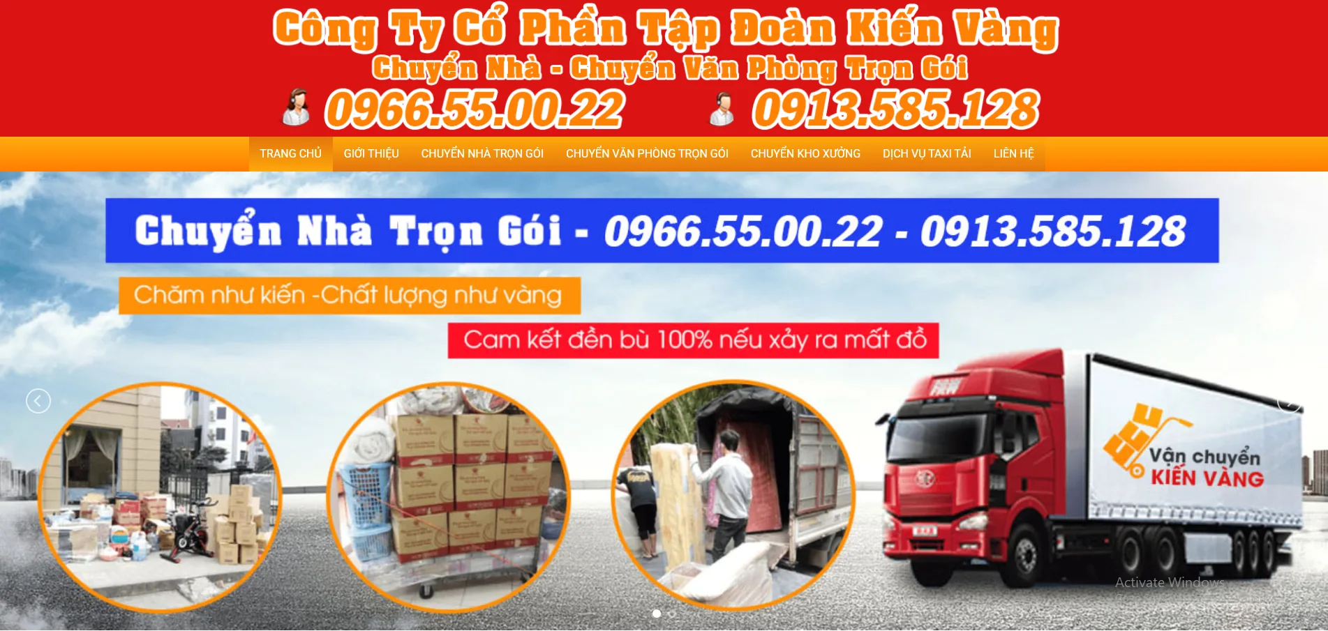 Thiết Kế Website Chuyển Nhà MA-182