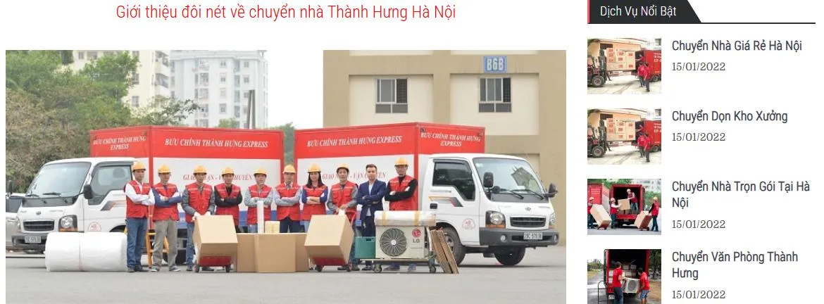 Thiết Kế Website Chuyển Nhà Trọn Gói