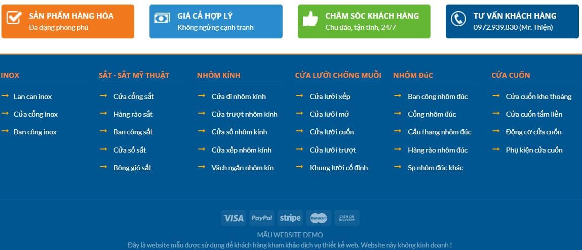 Thiết Kế Website Cơ Khí - Nhôm Kính MA-017