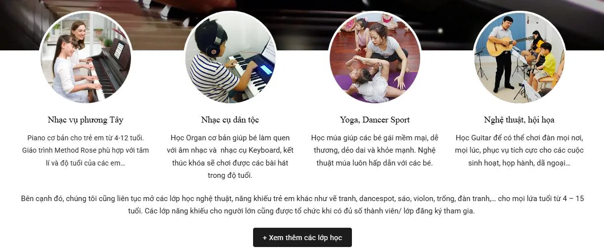 Thiết Kế Website Học Piano, Đào Tạo Năng Khiếu Âm Nhạc MA-072