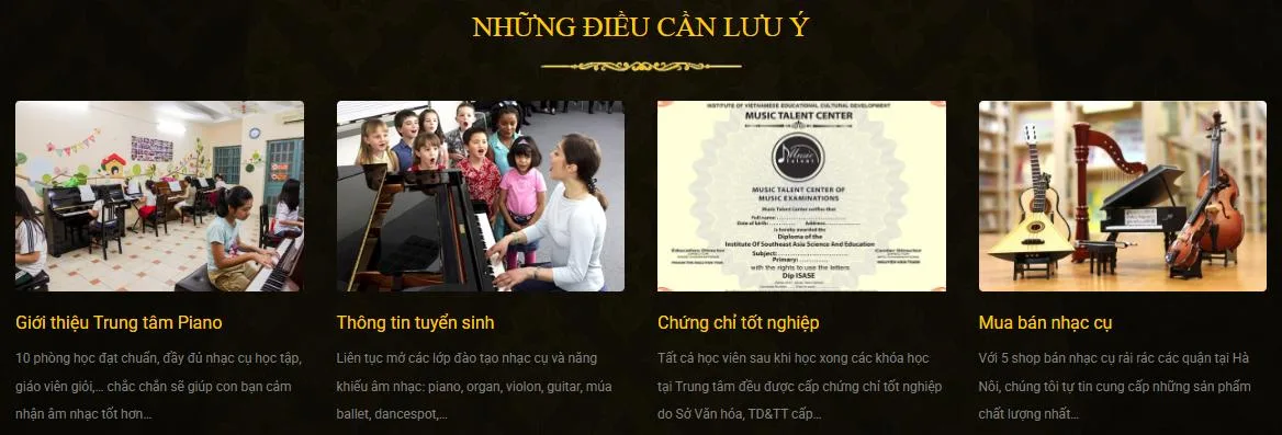 Thiết Kế Website Học Piano, Đào Tạo Năng Khiếu Âm Nhạc MA-072