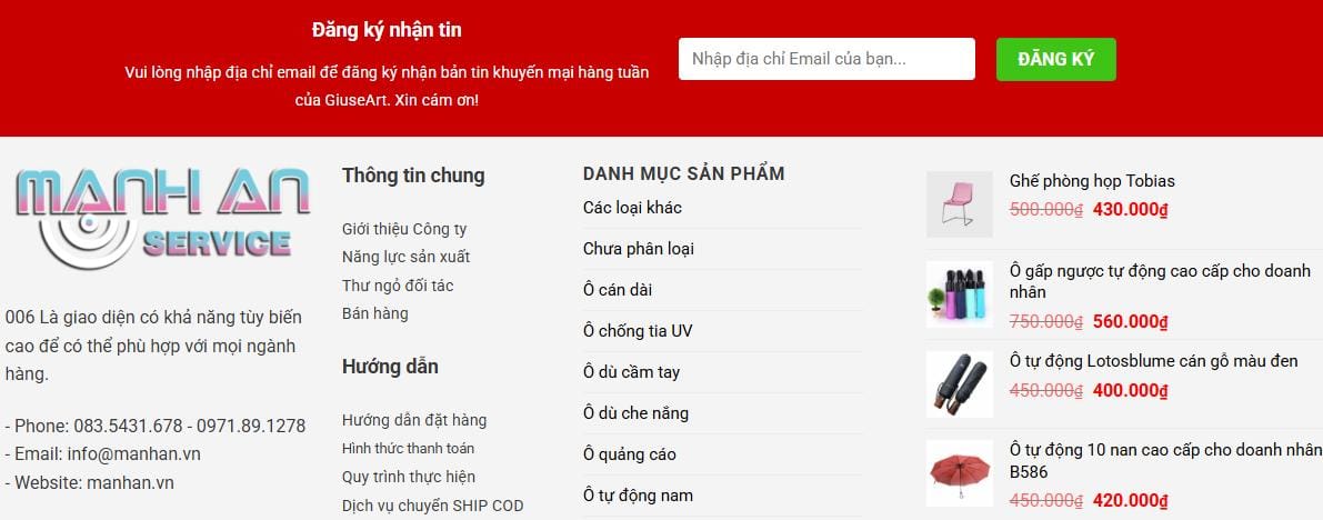 Thiết Kế Website Nội Thất MA-006