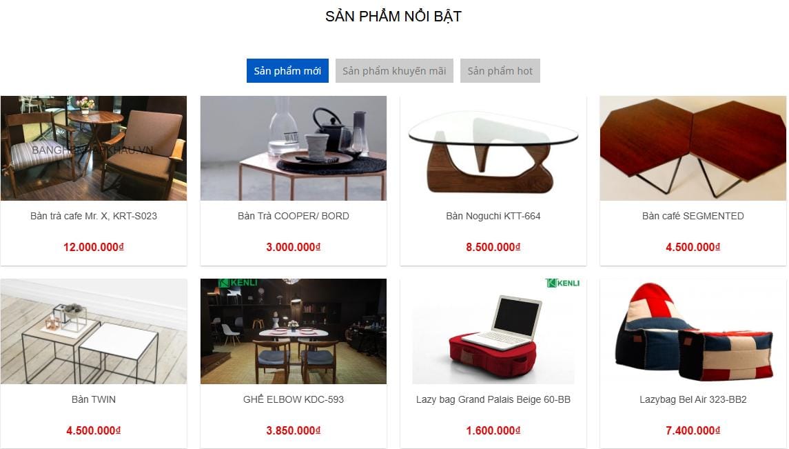 Thiết Kế Website Nội Thất MA-007