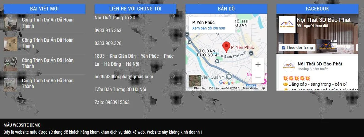 Thiết Kế Website Nội Thất Trang Trí 3D MA-168