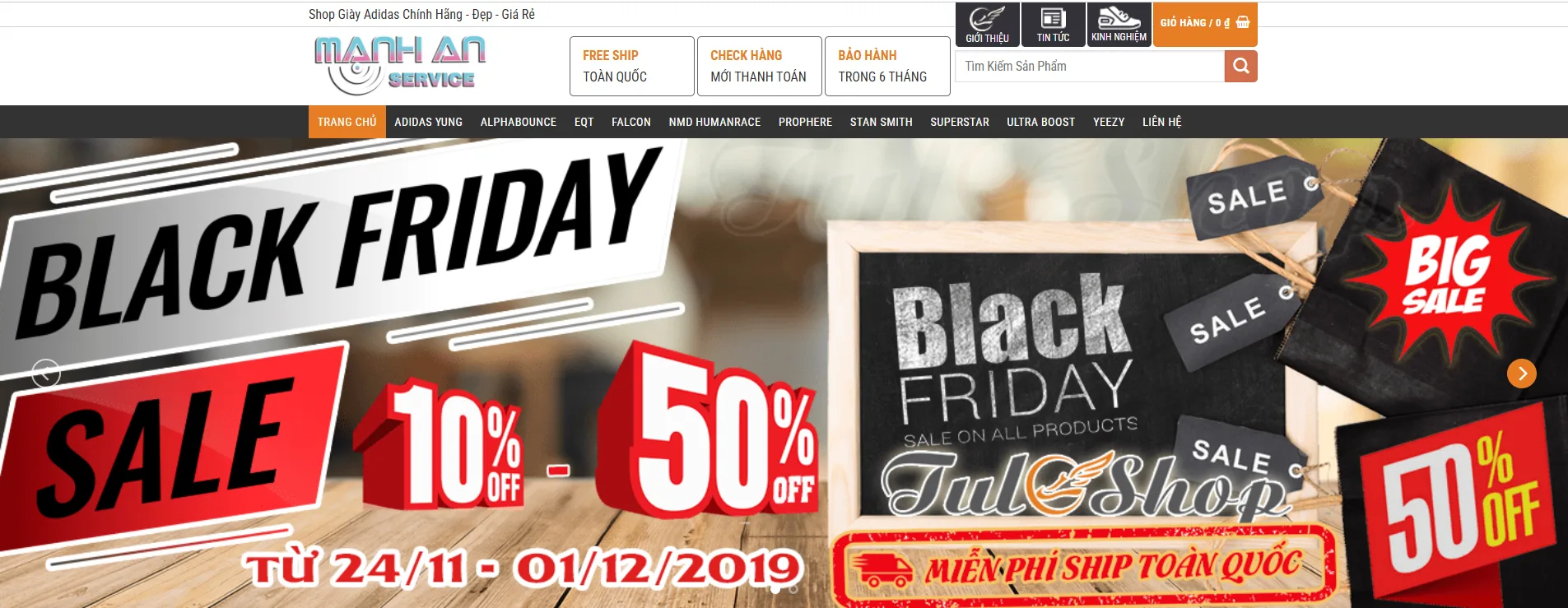 Thiết Kế Website Shop Giày Adidas MA-145